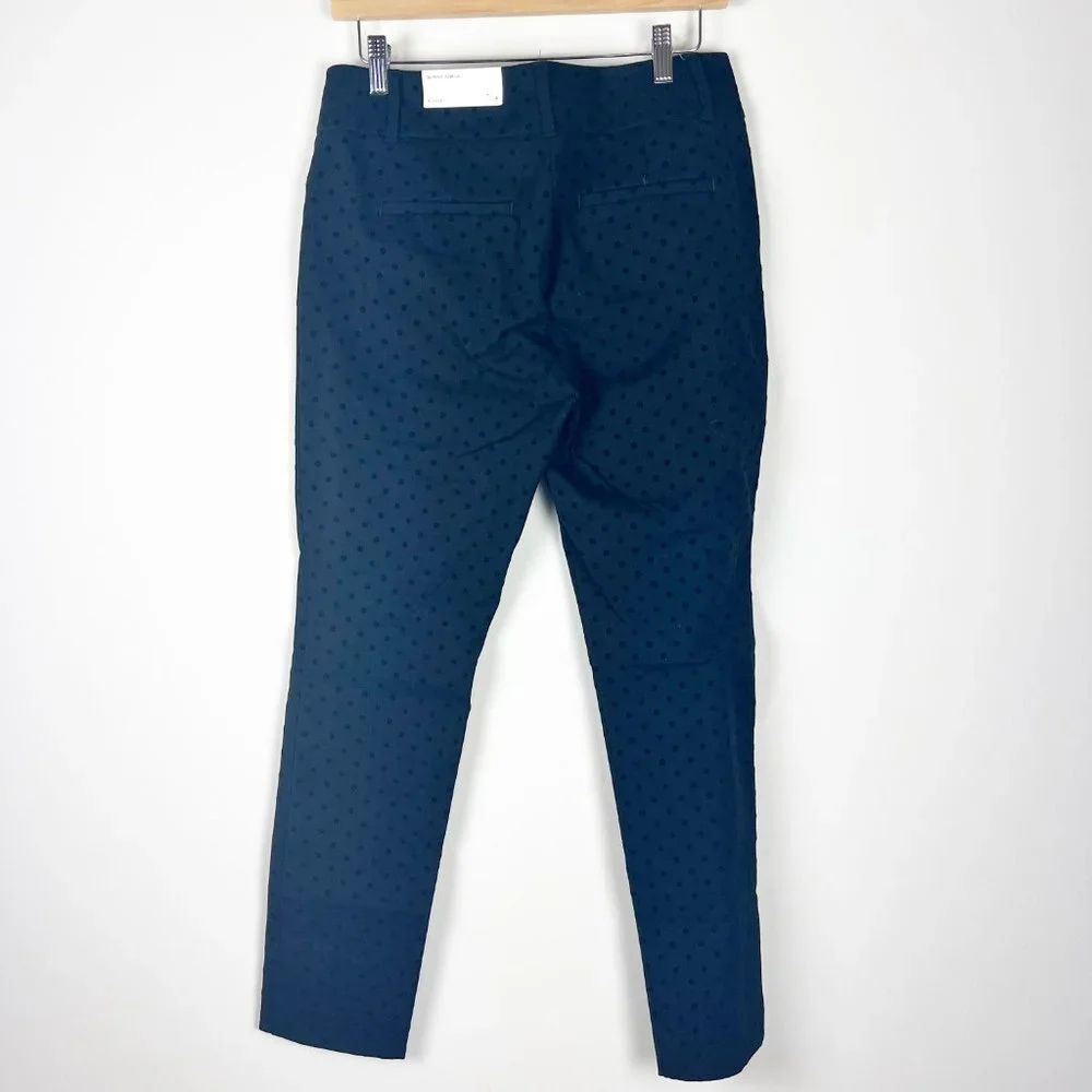 2/$30 Loft Mid Rise Skinny Ankle Polka Dot Pants 4 NWT - Picture 3 of 5